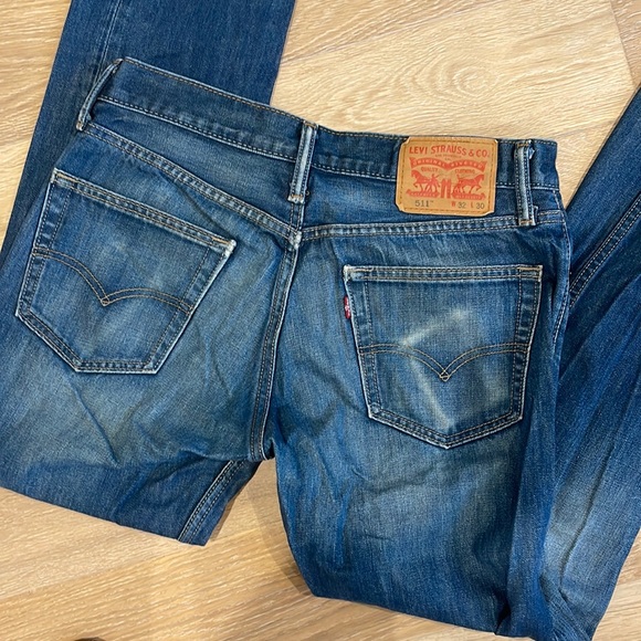 Levi’s Mens Jeans, Distressed Blue Jean, Size 32 x 30, 511 - Picture 1 of 4